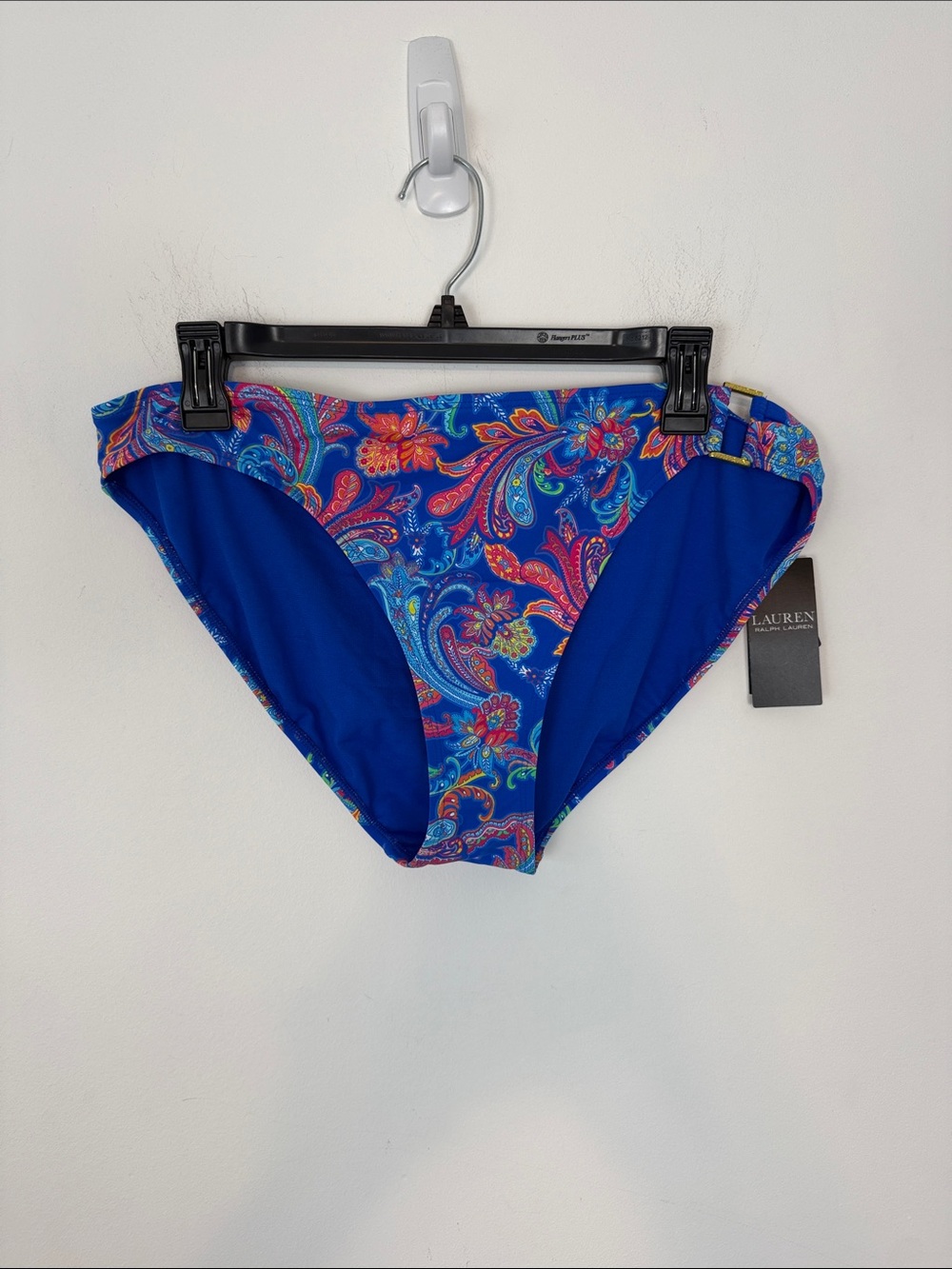 Lauren Ralph Lauren Ring Hipster Summer Paisley Bikini Swim Bottom. Size 16. NWT